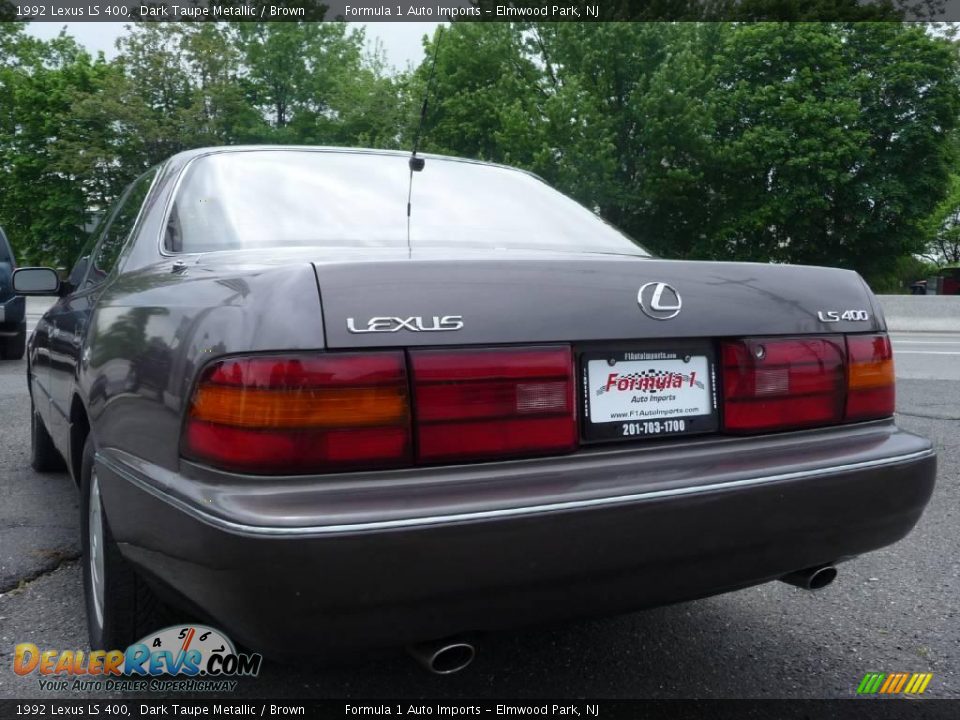 1992 Lexus LS 400 Dark Taupe Metallic / Brown Photo #16