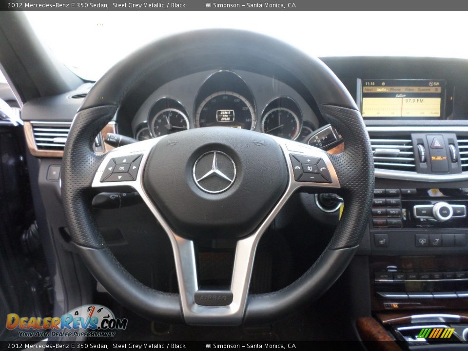 2012 Mercedes-Benz E 350 Sedan Steel Grey Metallic / Black Photo #12