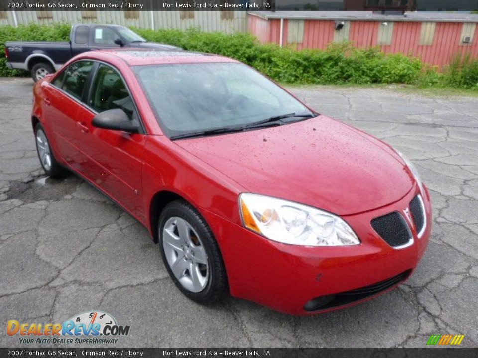 2007 Pontiac G6 Sedan Crimson Red / Ebony Photo #2