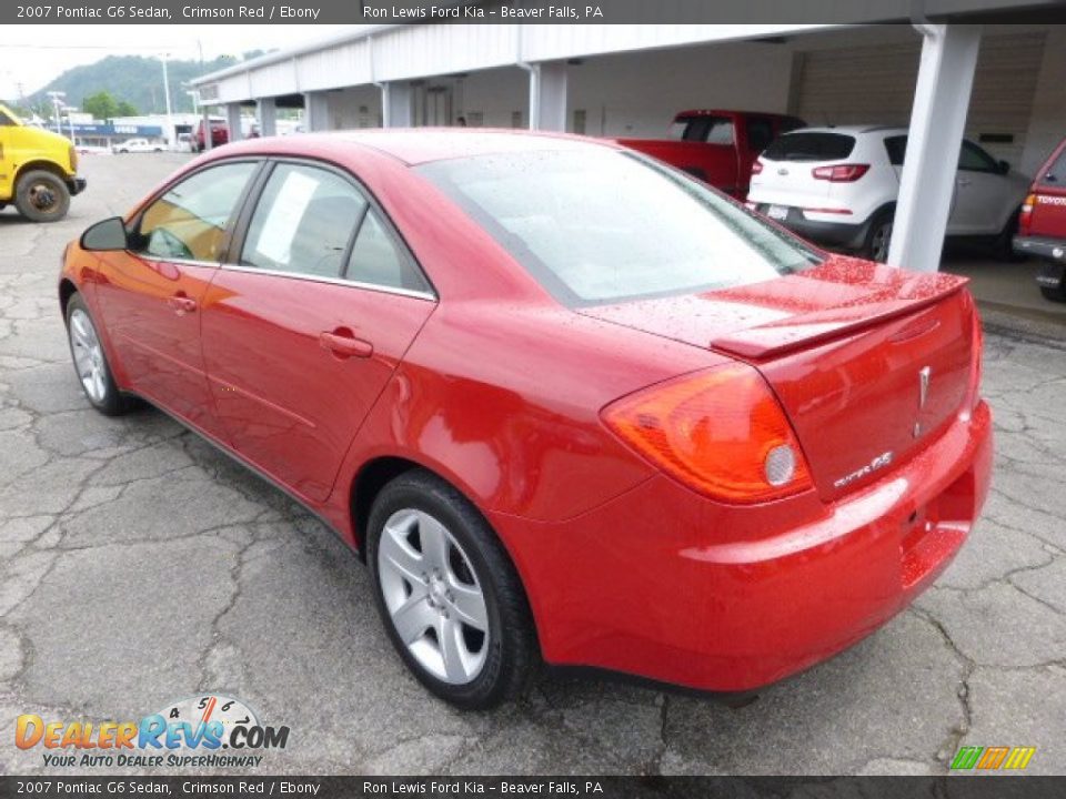 2007 Pontiac G6 Sedan Crimson Red / Ebony Photo #6