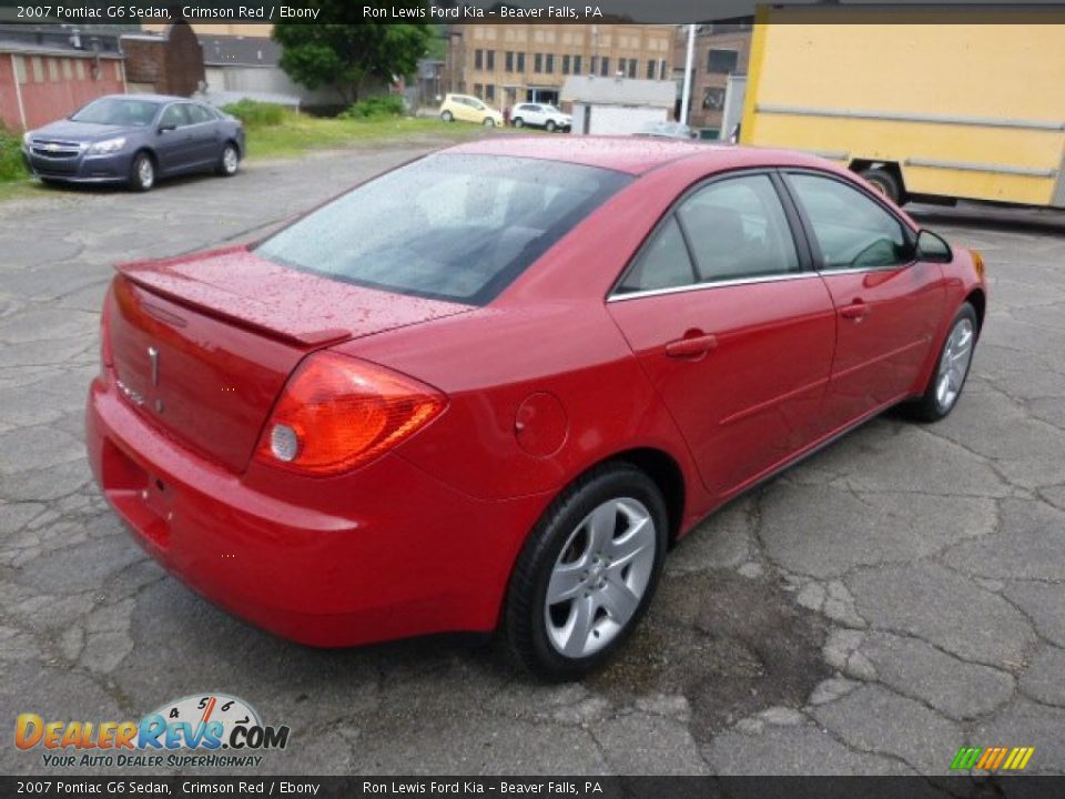 2007 Pontiac G6 Sedan Crimson Red / Ebony Photo #8