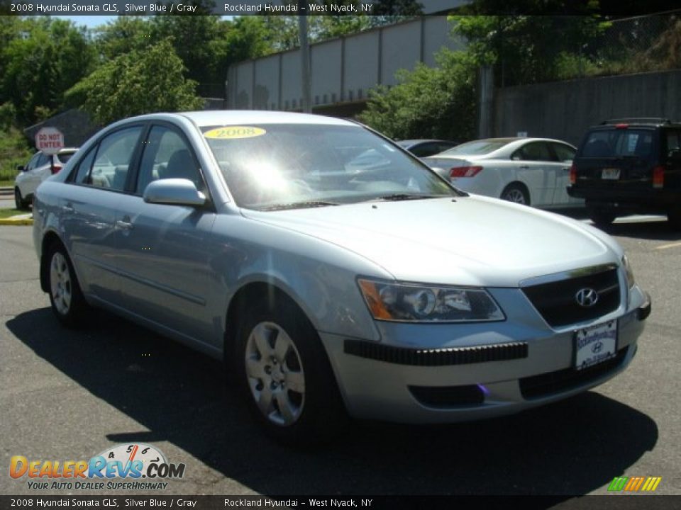 2008 Hyundai Sonata GLS Silver Blue / Gray Photo #3