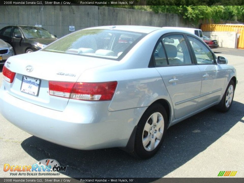 2008 Hyundai Sonata GLS Silver Blue / Gray Photo #4
