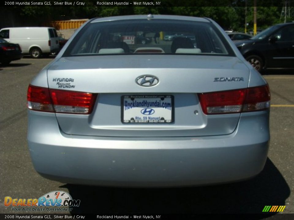 2008 Hyundai Sonata GLS Silver Blue / Gray Photo #5