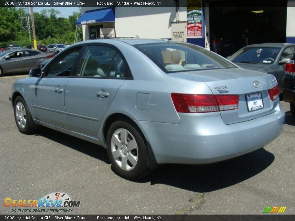 2008 Hyundai Sonata GLS Silver Blue / Gray Photo #6