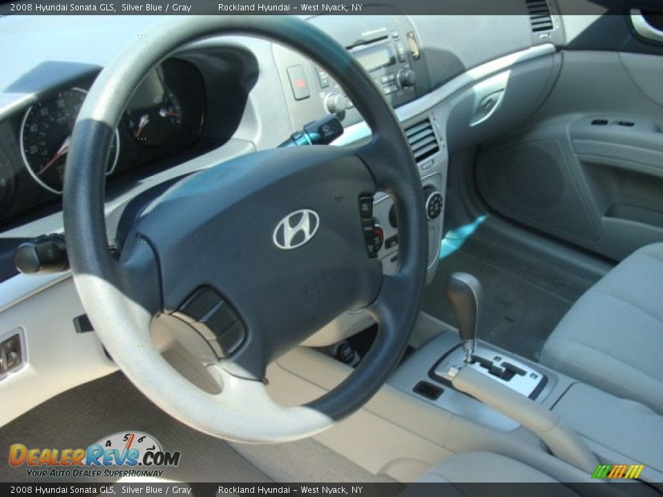 2008 Hyundai Sonata GLS Silver Blue / Gray Photo #9