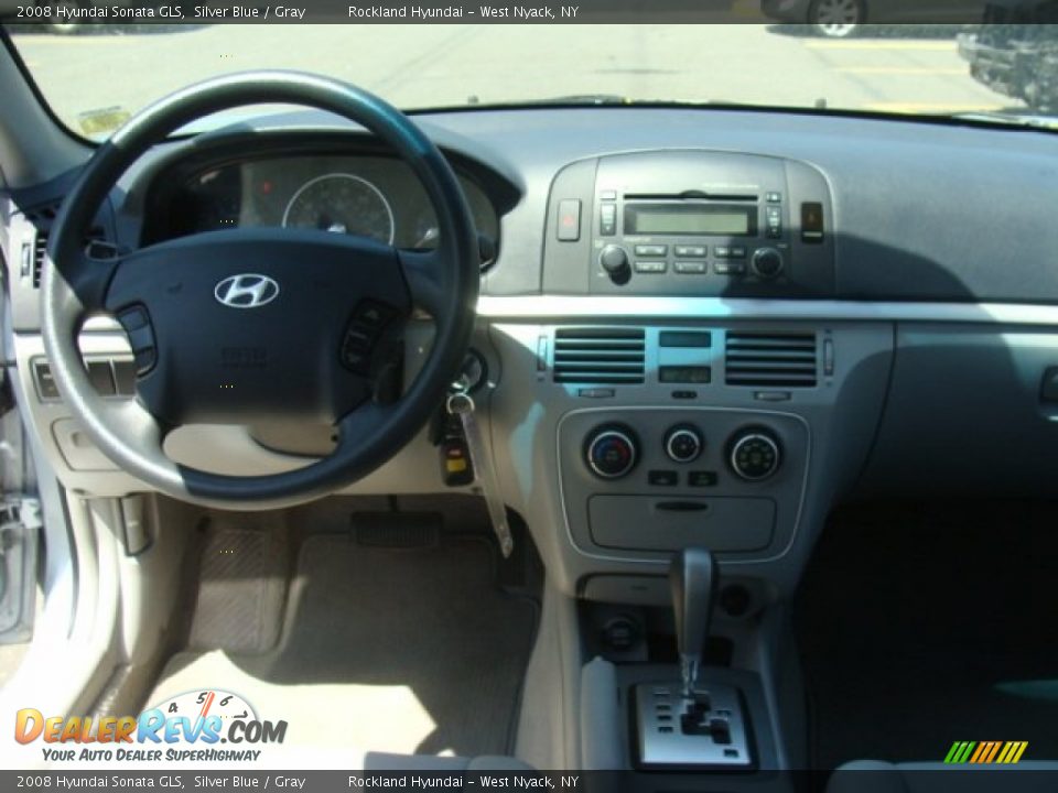 2008 Hyundai Sonata GLS Silver Blue / Gray Photo #11