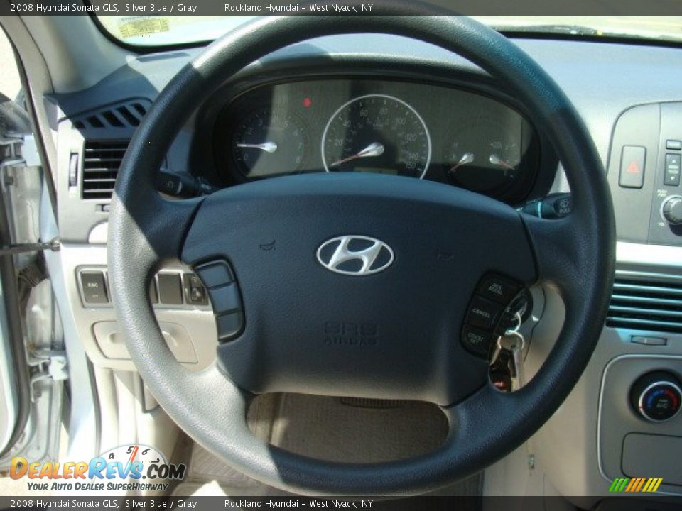 2008 Hyundai Sonata GLS Silver Blue / Gray Photo #13