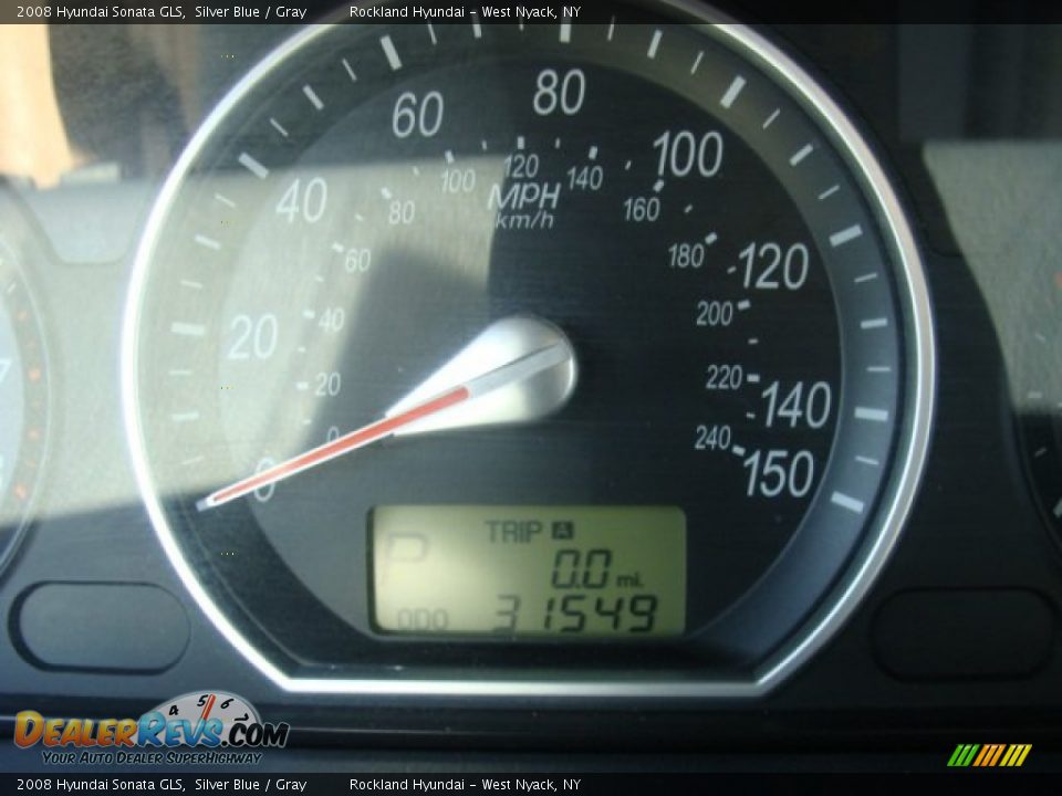 2008 Hyundai Sonata GLS Silver Blue / Gray Photo #15