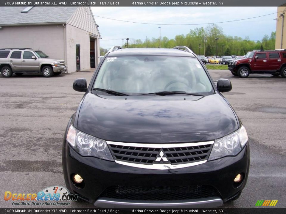 2009 Mitsubishi Outlander XLS 4WD Labrador Black Pearl / Beige Photo #16