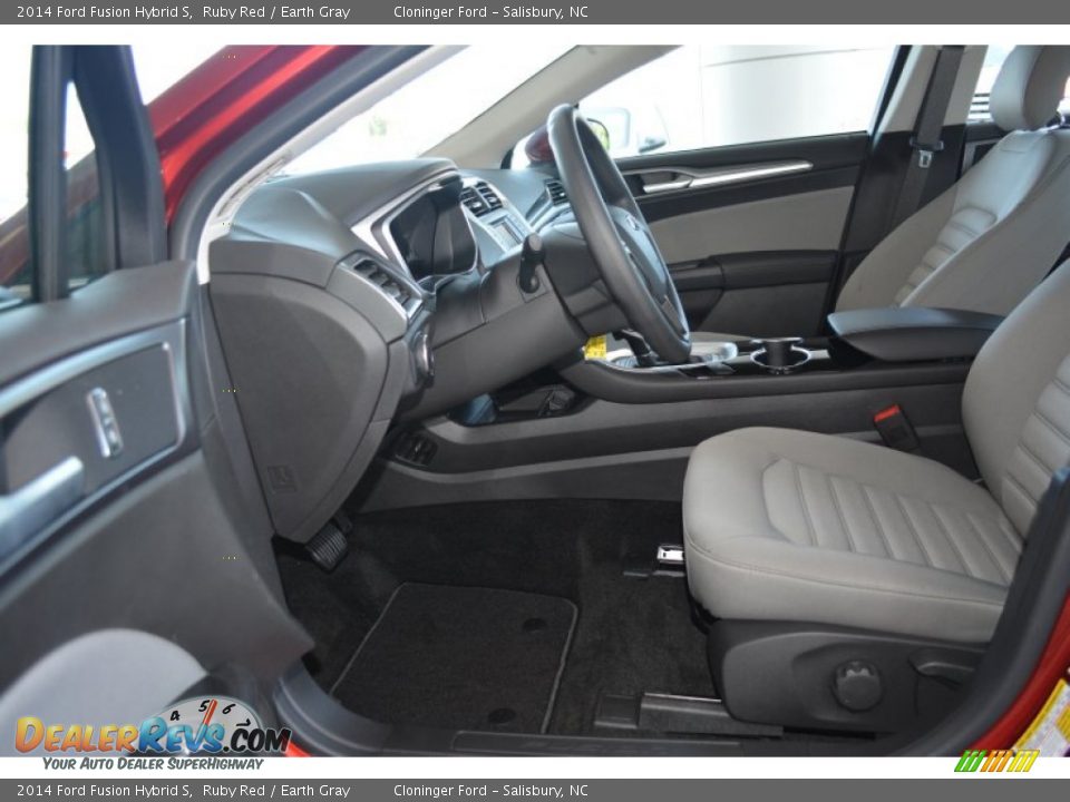 2014 Ford Fusion Hybrid S Ruby Red / Earth Gray Photo #6