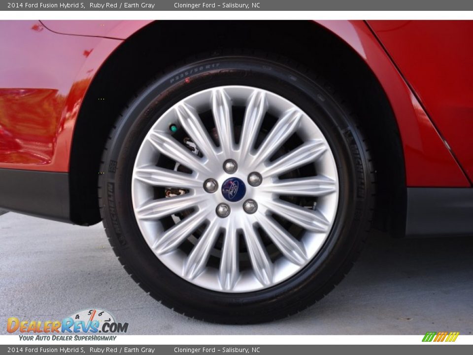 2014 Ford Fusion Hybrid S Ruby Red / Earth Gray Photo #10