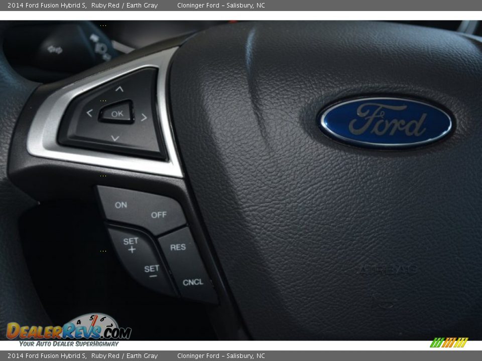 2014 Ford Fusion Hybrid S Ruby Red / Earth Gray Photo #15