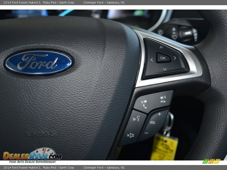 2014 Ford Fusion Hybrid S Ruby Red / Earth Gray Photo #16