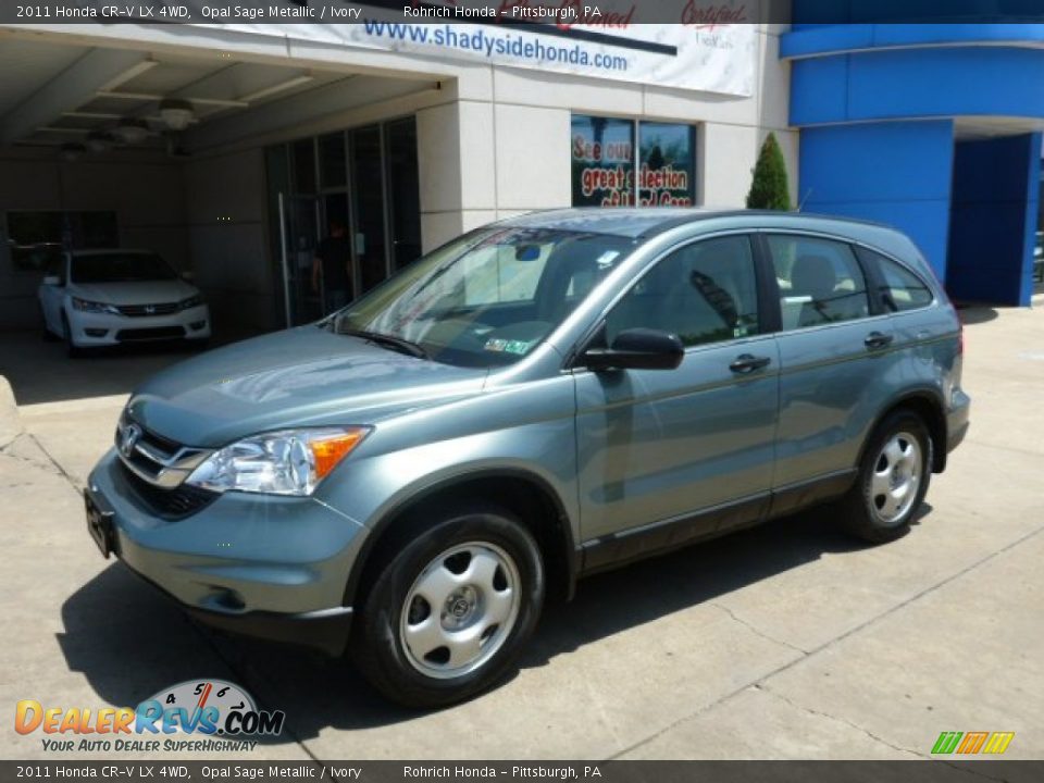 2011 Honda CR-V LX 4WD Opal Sage Metallic / Ivory Photo #1