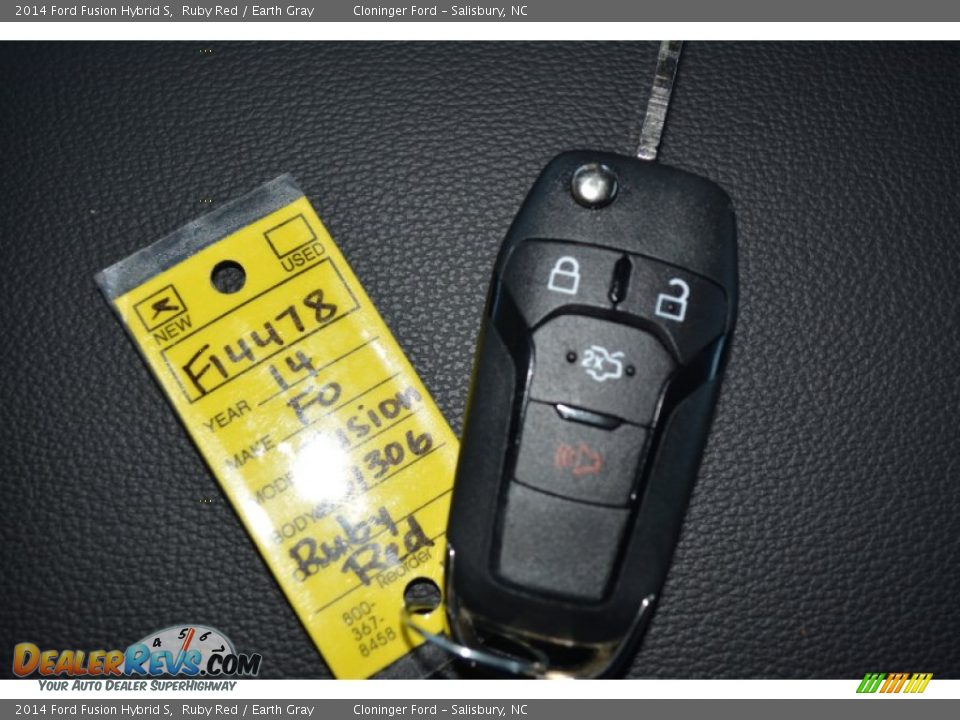 2014 Ford Fusion Hybrid S Ruby Red / Earth Gray Photo #19