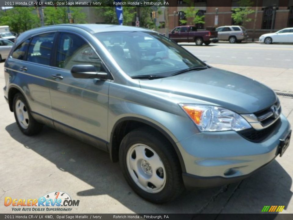 2011 Honda CR-V LX 4WD Opal Sage Metallic / Ivory Photo #3