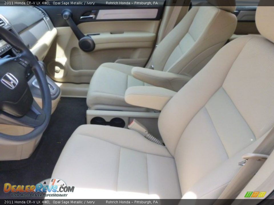 2011 Honda CR-V LX 4WD Opal Sage Metallic / Ivory Photo #4