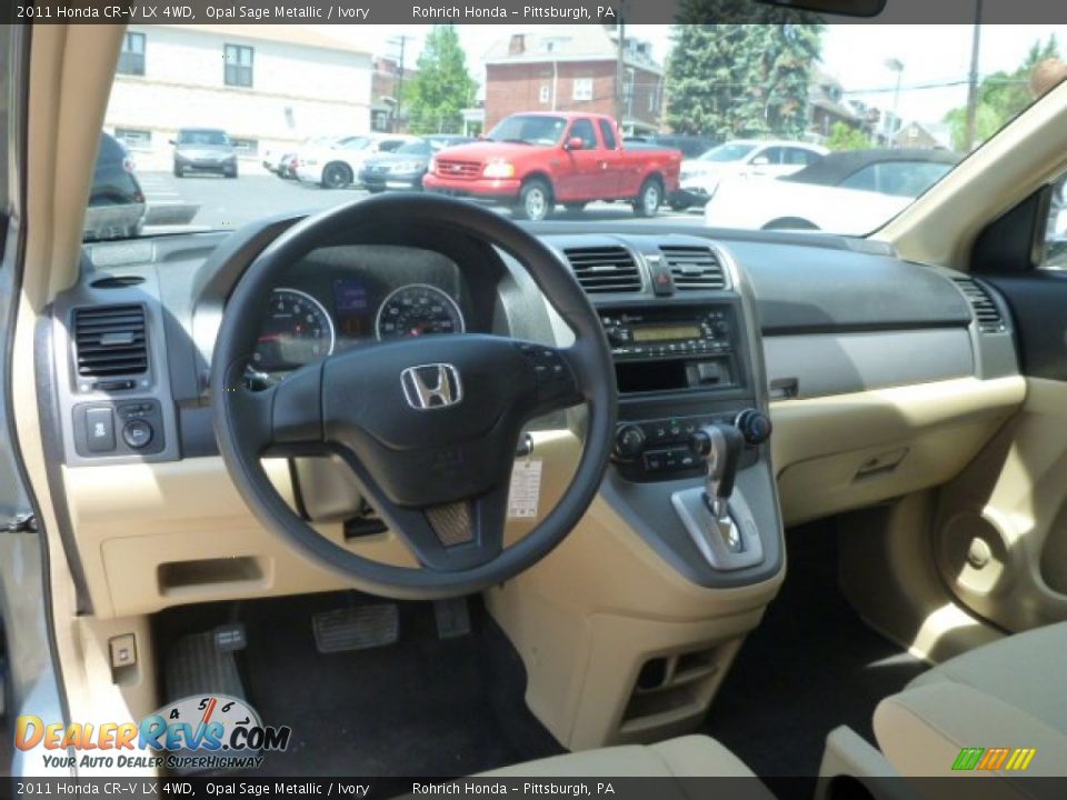 2011 Honda CR-V LX 4WD Opal Sage Metallic / Ivory Photo #6