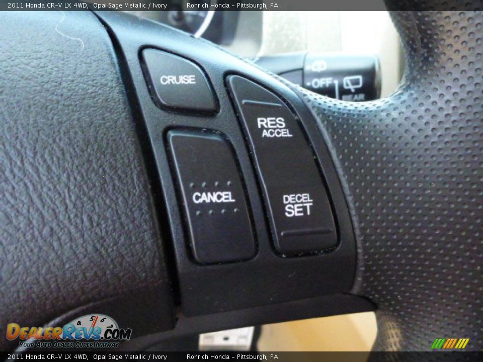 2011 Honda CR-V LX 4WD Opal Sage Metallic / Ivory Photo #7