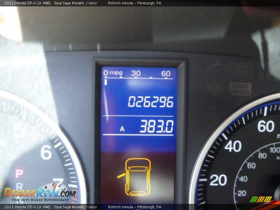 2011 Honda CR-V LX 4WD Opal Sage Metallic / Ivory Photo #9