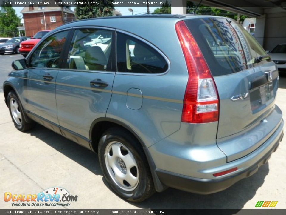 2011 Honda CR-V LX 4WD Opal Sage Metallic / Ivory Photo #10