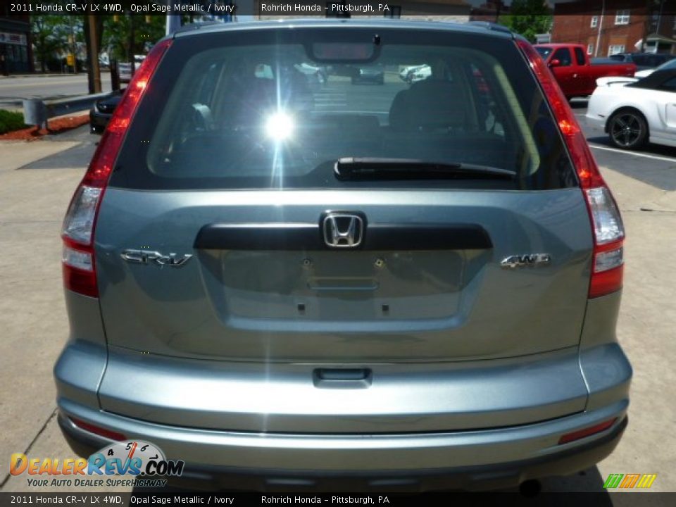 2011 Honda CR-V LX 4WD Opal Sage Metallic / Ivory Photo #11