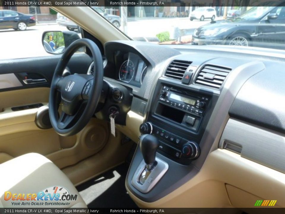 2011 Honda CR-V LX 4WD Opal Sage Metallic / Ivory Photo #16