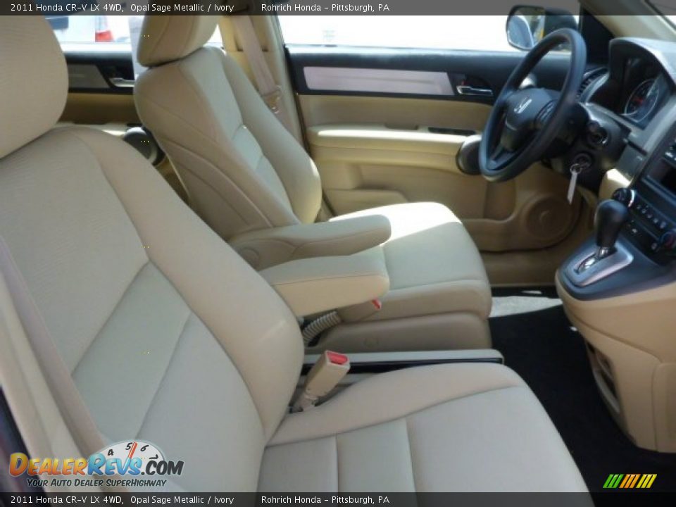 2011 Honda CR-V LX 4WD Opal Sage Metallic / Ivory Photo #17