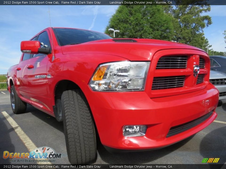 2012 Dodge Ram 1500 Sport Crew Cab Flame Red / Dark Slate Gray Photo #4