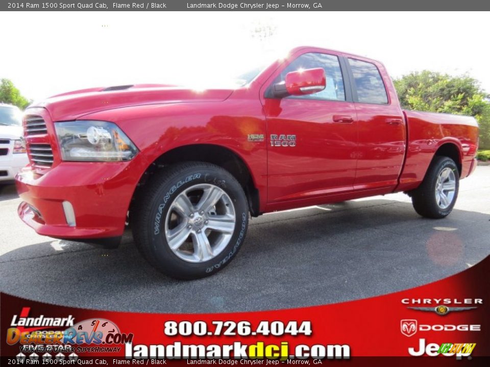 2014 Ram 1500 Sport Quad Cab Flame Red / Black Photo #1