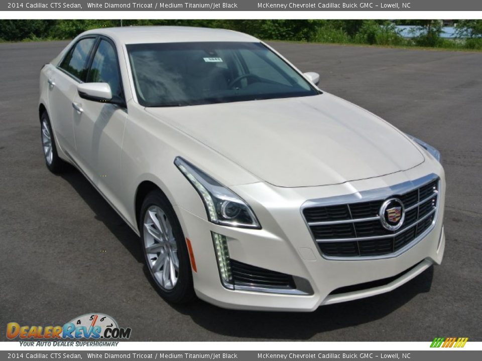 2014 Cadillac CTS Sedan White Diamond Tricoat / Medium Titanium/Jet Black Photo #1