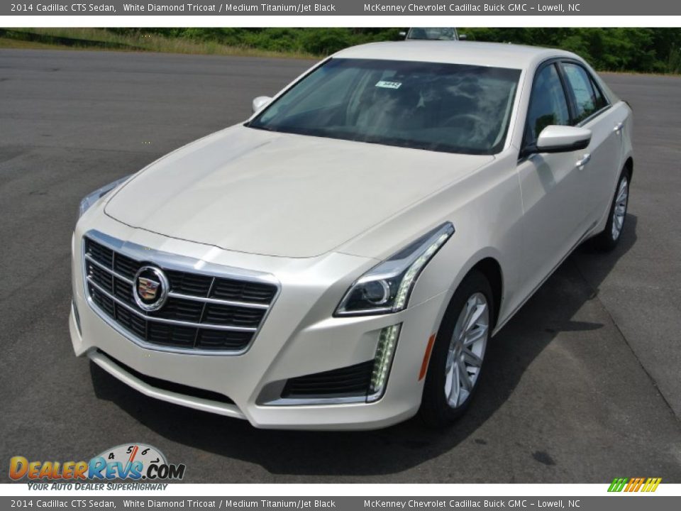 2014 Cadillac CTS Sedan White Diamond Tricoat / Medium Titanium/Jet Black Photo #2