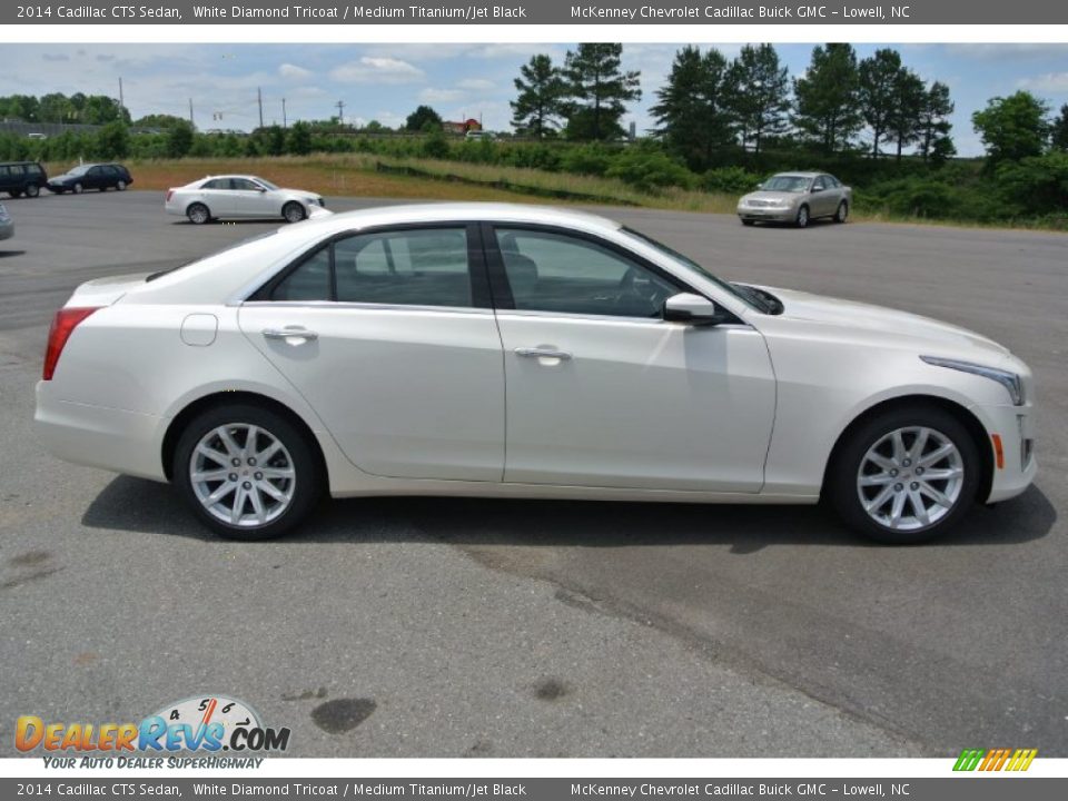 2014 Cadillac CTS Sedan White Diamond Tricoat / Medium Titanium/Jet Black Photo #6