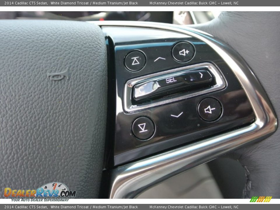 2014 Cadillac CTS Sedan White Diamond Tricoat / Medium Titanium/Jet Black Photo #13