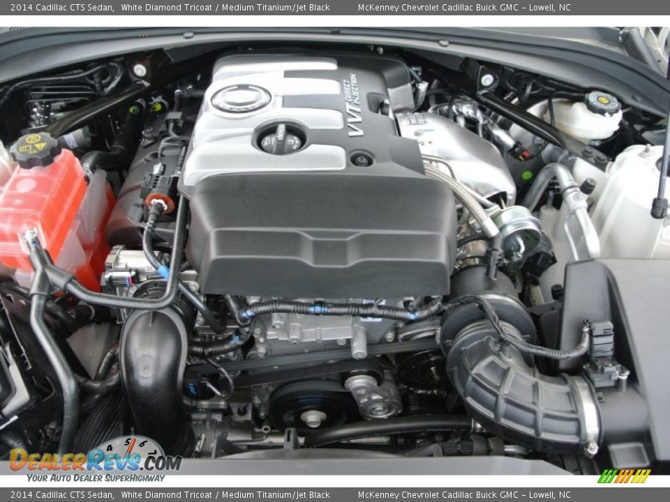 2014 Cadillac CTS Sedan White Diamond Tricoat / Medium Titanium/Jet Black Photo #19