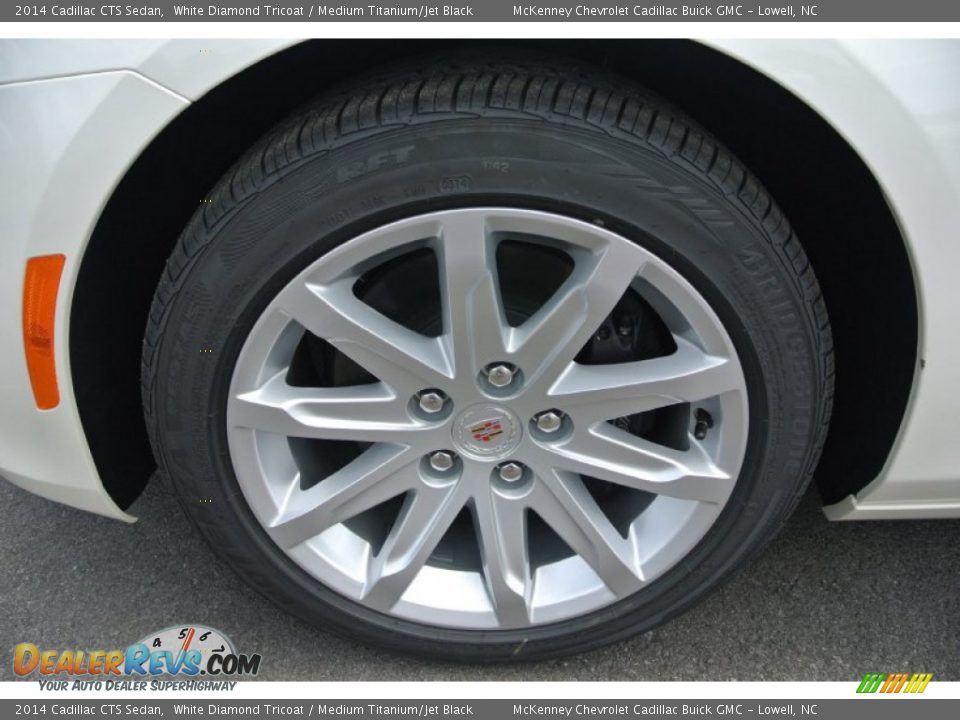 2014 Cadillac CTS Sedan White Diamond Tricoat / Medium Titanium/Jet Black Photo #20
