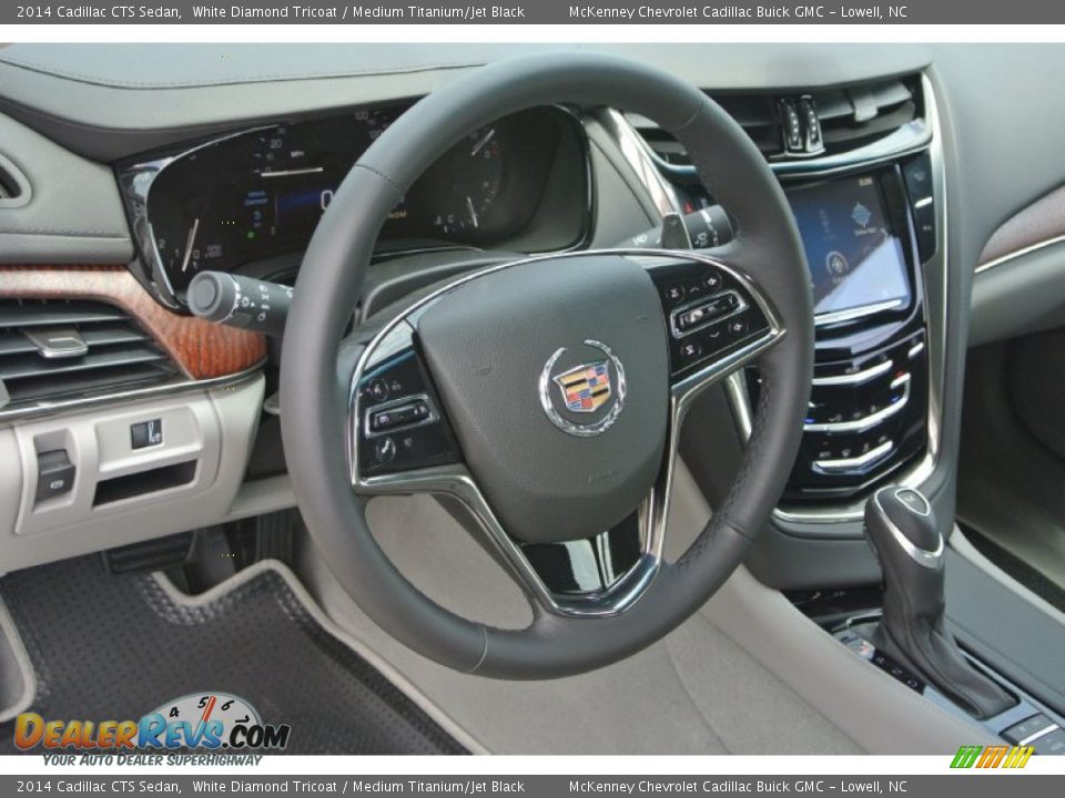 2014 Cadillac CTS Sedan White Diamond Tricoat / Medium Titanium/Jet Black Photo #21
