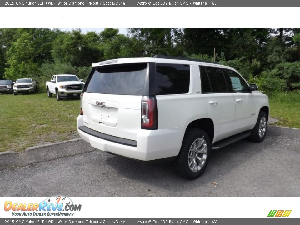 2015 GMC Yukon SLT 4WD White Diamond Tricoat / Cocoa/Dune Photo #4