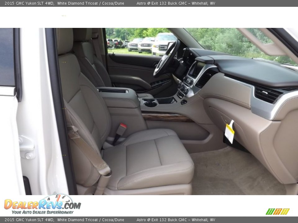 2015 GMC Yukon SLT 4WD White Diamond Tricoat / Cocoa/Dune Photo #9