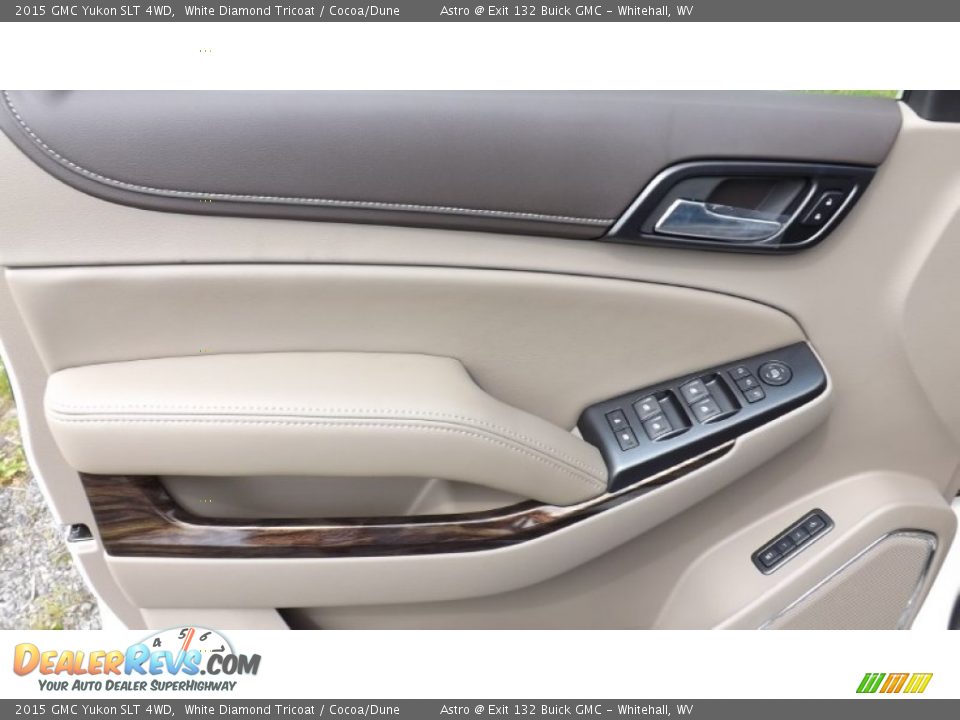 2015 GMC Yukon SLT 4WD White Diamond Tricoat / Cocoa/Dune Photo #12