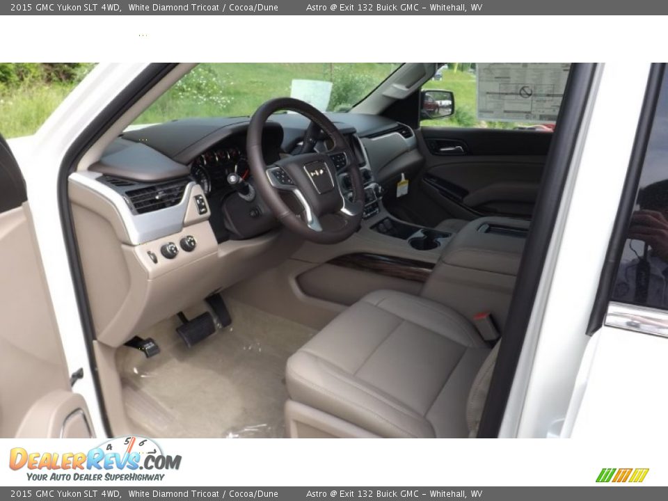 2015 GMC Yukon SLT 4WD White Diamond Tricoat / Cocoa/Dune Photo #13