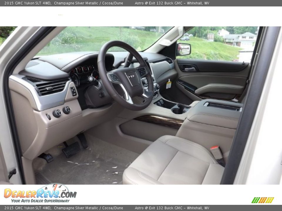 2015 GMC Yukon SLT 4WD Champagne Silver Metallic / Cocoa/Dune Photo #13