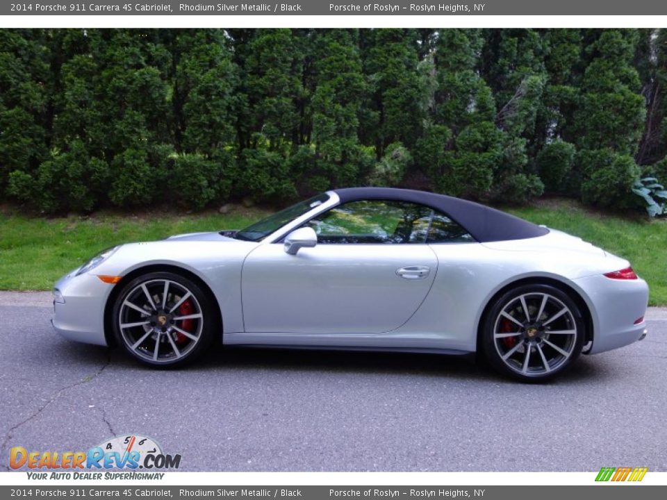 Rhodium Silver Metallic 2014 Porsche 911 Carrera 4S Cabriolet Photo #3