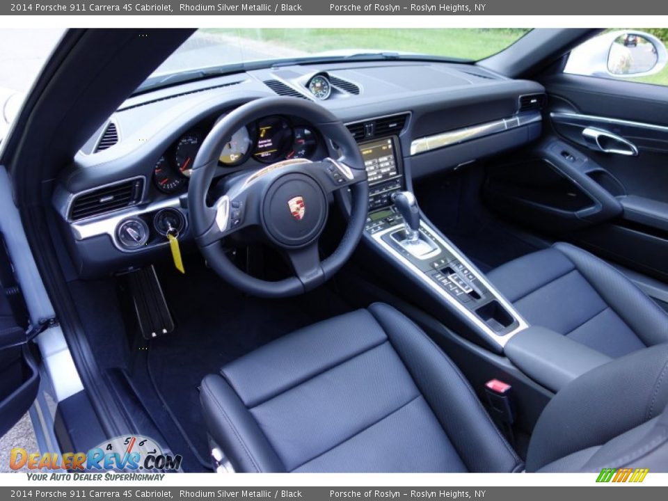 Black Interior - 2014 Porsche 911 Carrera 4S Cabriolet Photo #11