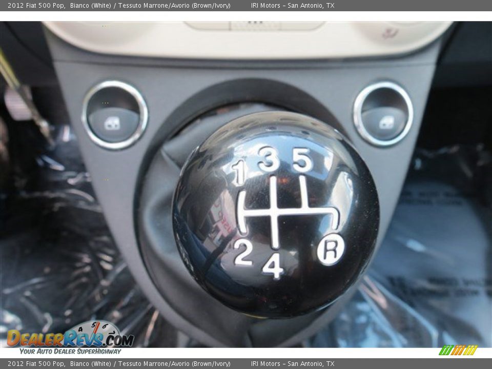 2012 Fiat 500 Pop Bianco (White) / Tessuto Marrone/Avorio (Brown/Ivory) Photo #15