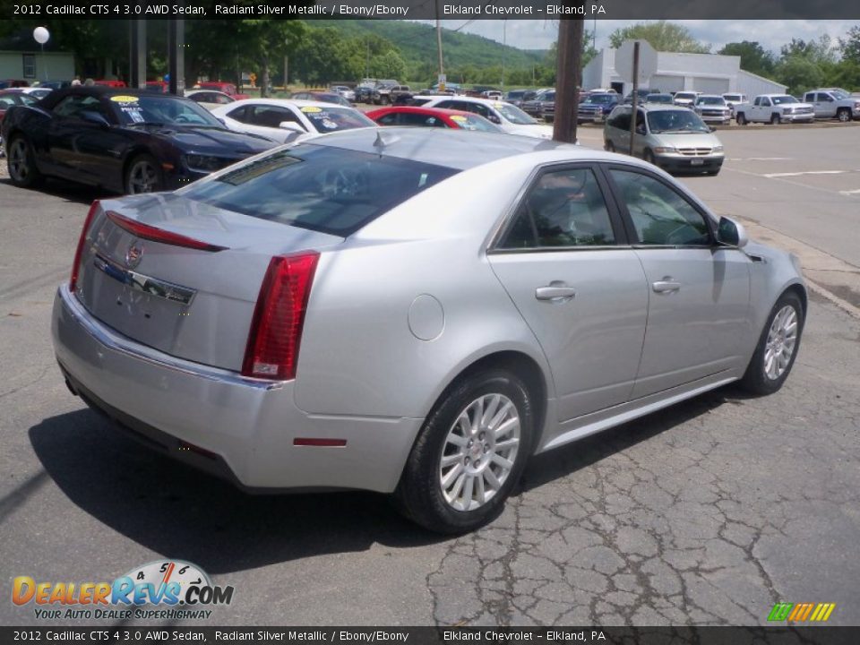 2012 Cadillac CTS 4 3.0 AWD Sedan Radiant Silver Metallic / Ebony/Ebony Photo #6