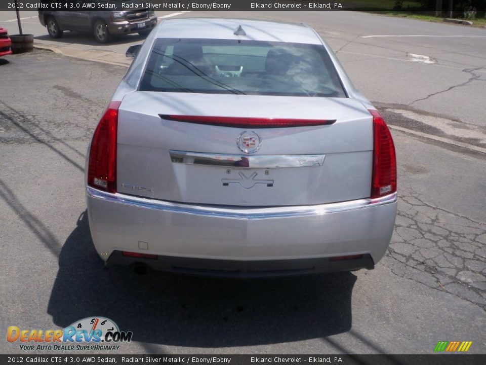 2012 Cadillac CTS 4 3.0 AWD Sedan Radiant Silver Metallic / Ebony/Ebony Photo #7