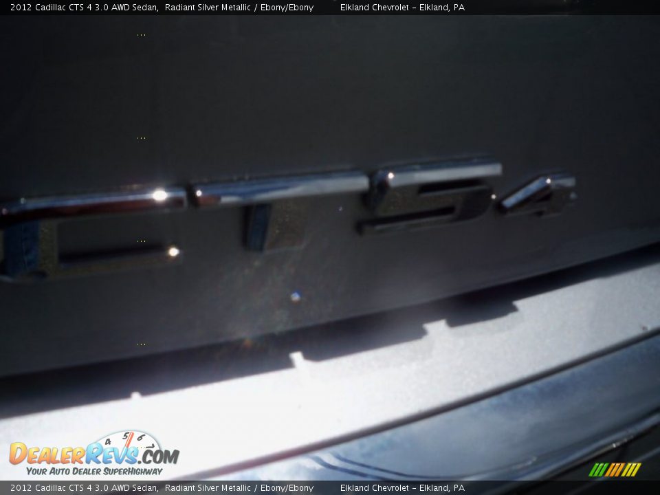 2012 Cadillac CTS 4 3.0 AWD Sedan Radiant Silver Metallic / Ebony/Ebony Photo #8