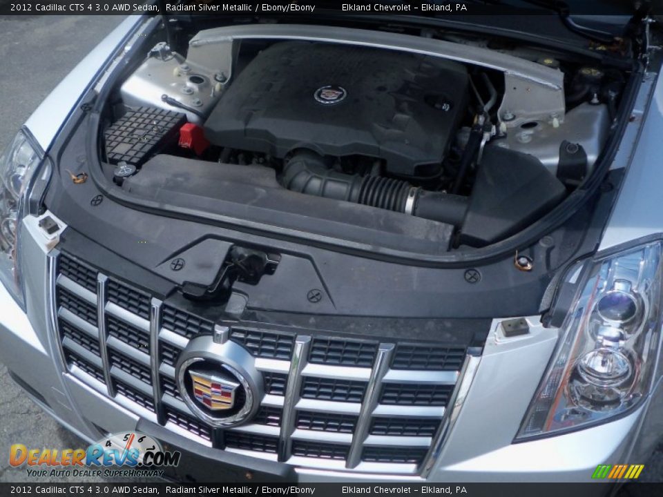2012 Cadillac CTS 4 3.0 AWD Sedan Radiant Silver Metallic / Ebony/Ebony Photo #10